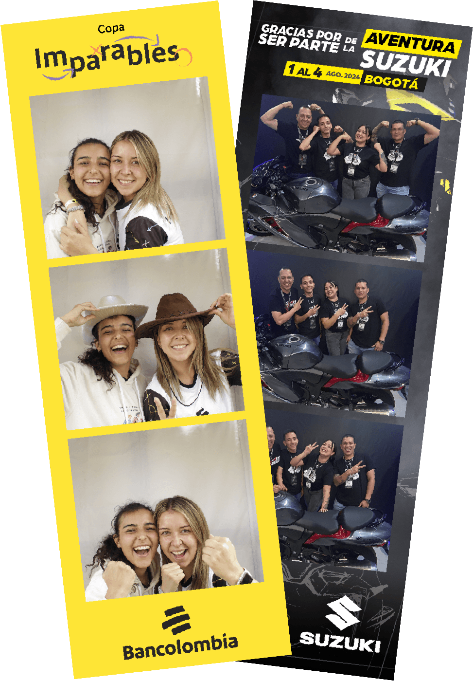 Tiras de fotos personalizadas con la marca de clientes corporativos